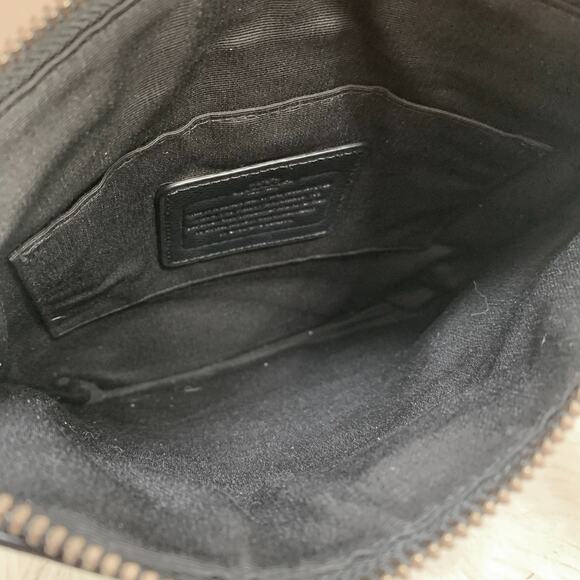 COACH Black Crossgrain Leather Large Slim N/S Swing Pack Crossbody F36063 - Picture 11 of 14